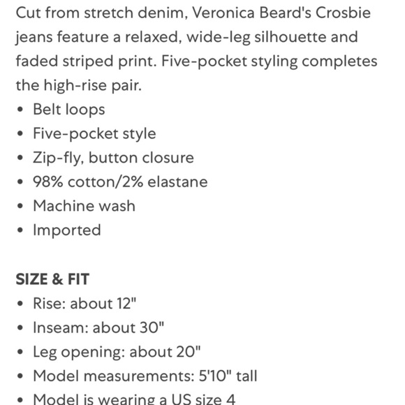 New with tags Veronica Beard Crosbie Wide Leg Loafer with Stripes 31 - Picture 11 of 12